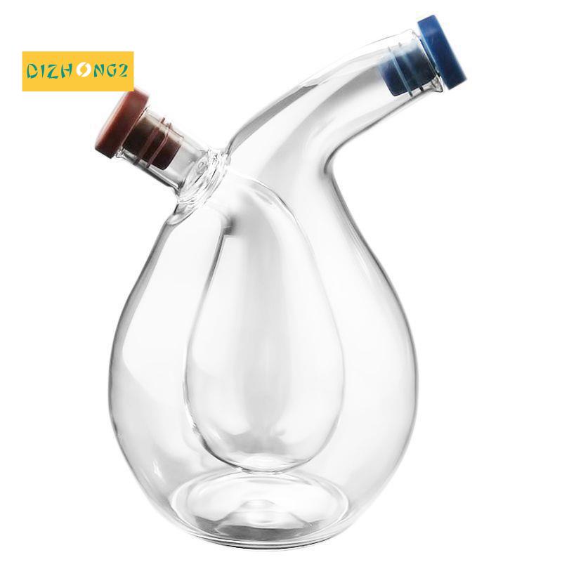 Nhà bếp Thiết kế máy phân phối dầu hai trong một Giấm Cruet Olive có thể Chất lượng Máy rót dầu Chai phân phối gia vị