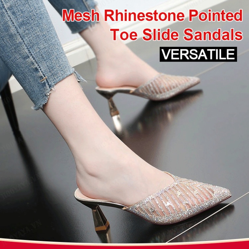 Xăng đan Đế Bằng Mũi Nhọn Thời Trang Thanh Lịch Cho Nữ