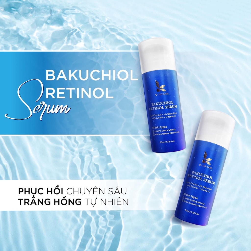 Serum K Lady Retinol Bakuchiol 2% + Retinol 0.3% Chống Lão Hóa, Trắng Da, Mờ Nám, Tàn Nhang 50ml Hàn Quốc