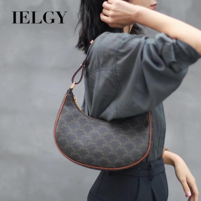 Ielgy Túi Xách Đeo Một Nửa Vai Hình Bán Nguyệt Và Hoa Cổ Điển Hợp Thời Trang Cho Nữ