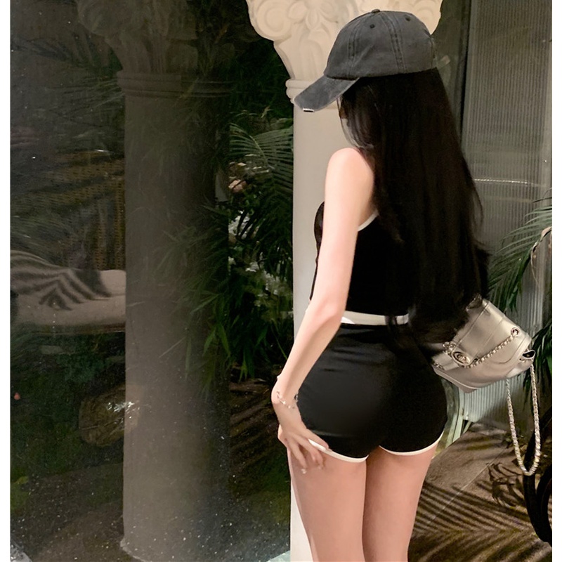 Áo Sát Nách Thêu Họa Tiết Màu Tương Phản Quyến Rũ Thời Trang Cho Nữ