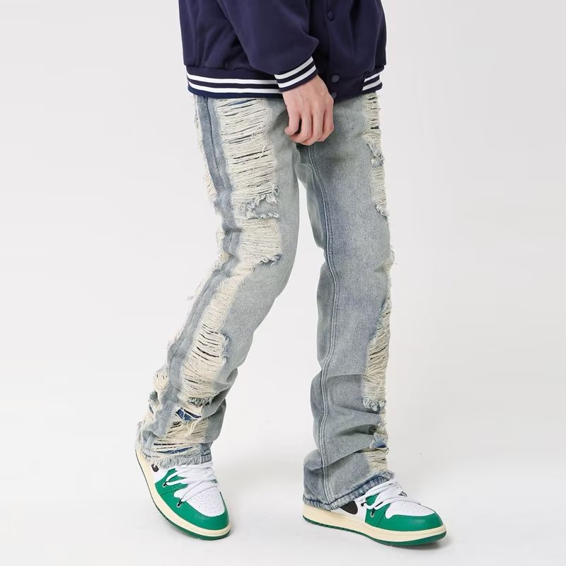Quần Jeans Rách Phong Cách Hip Hop Đường Phố Cá Tính Dành Cho Nam