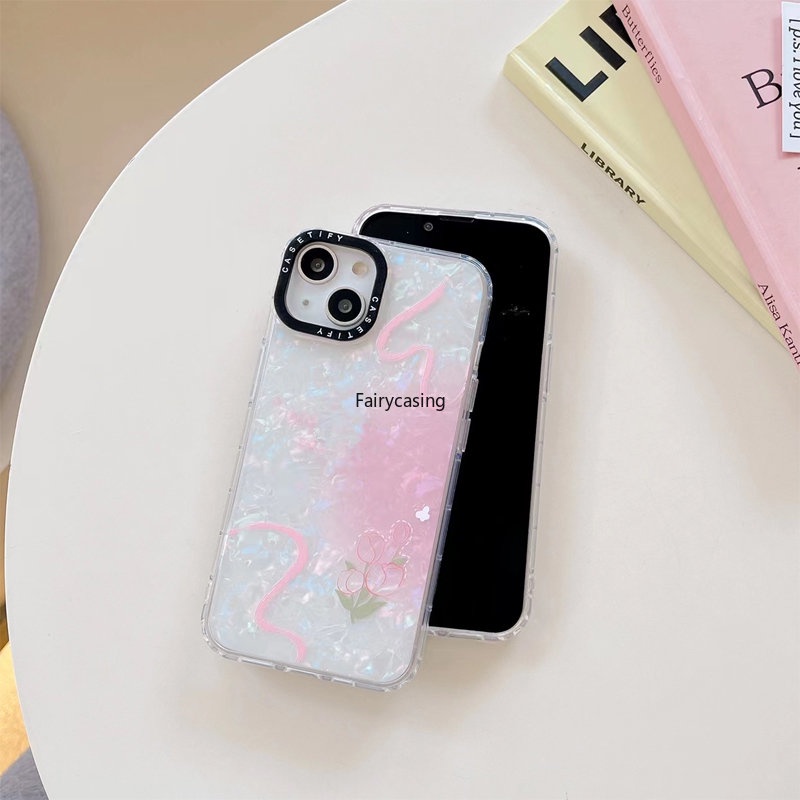 Ốp Điện Thoại Silicon Trong Suốt Chống Sốc Họa Tiết Hoa Tulip Cho iPhone 14 Plus 14 13 12 11 Pro Max