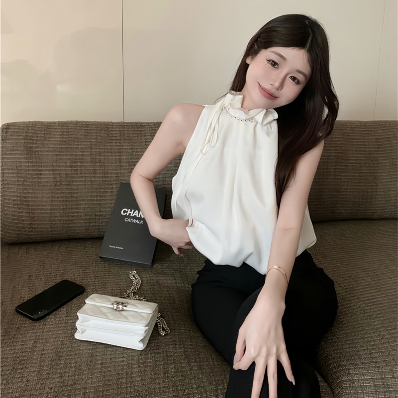 Áo Không Tay Phối Dây Rút Thời Trang Mùa Hè Dành Cho Nữ