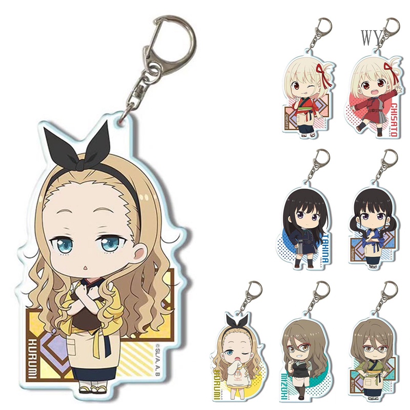 Móc Chìa Khóa Bằng Acrylic Hình Lycoris Hoạt Hình Dễ Thương