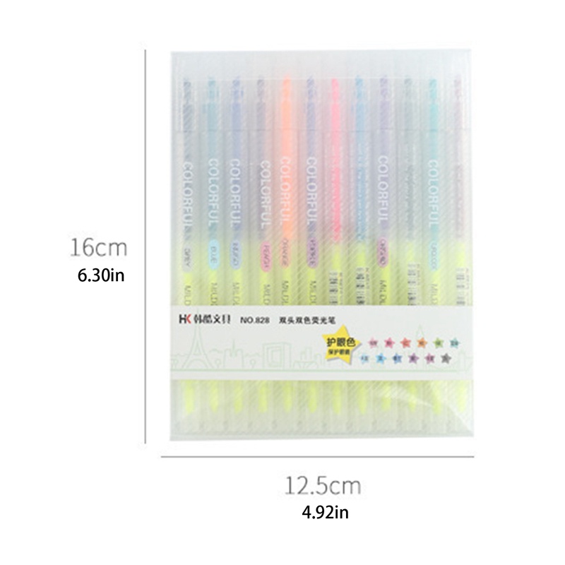 Bút Đánh Dấu Hai Đầu Mảnh Hai Đầu Màu Pastel Dành Cho Người Lớn / Trẻ Em