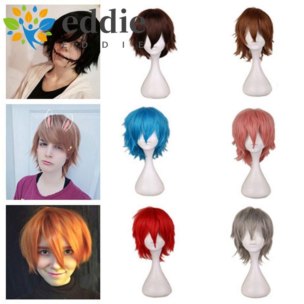 Tóc Giả Ngắn 26Eddie Màu Trắng / Đen Tím Chịu Nhiệt Dùng Hóa Trang Chất Lượng Cao