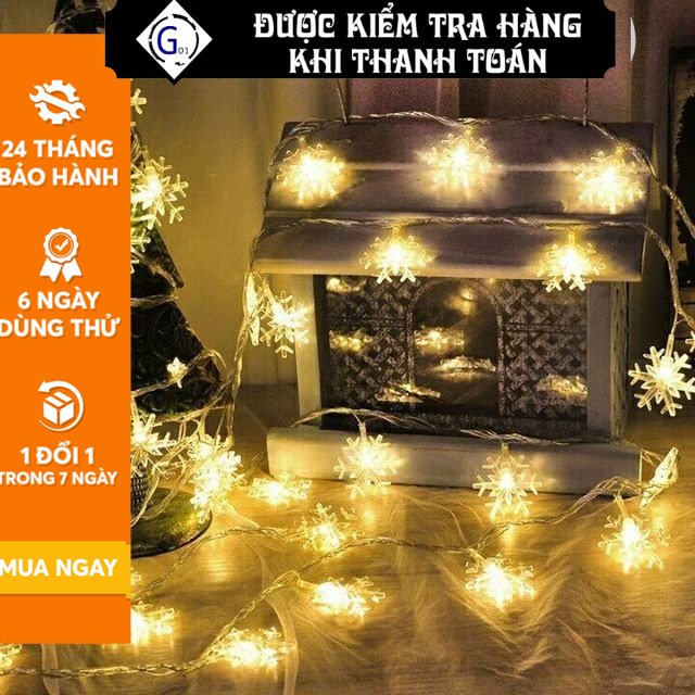 Dây đèn hoa tuyết trang trí phòng G01 xinh xắn, phong cách Hàn Quốc cao cấp, giá rẻ