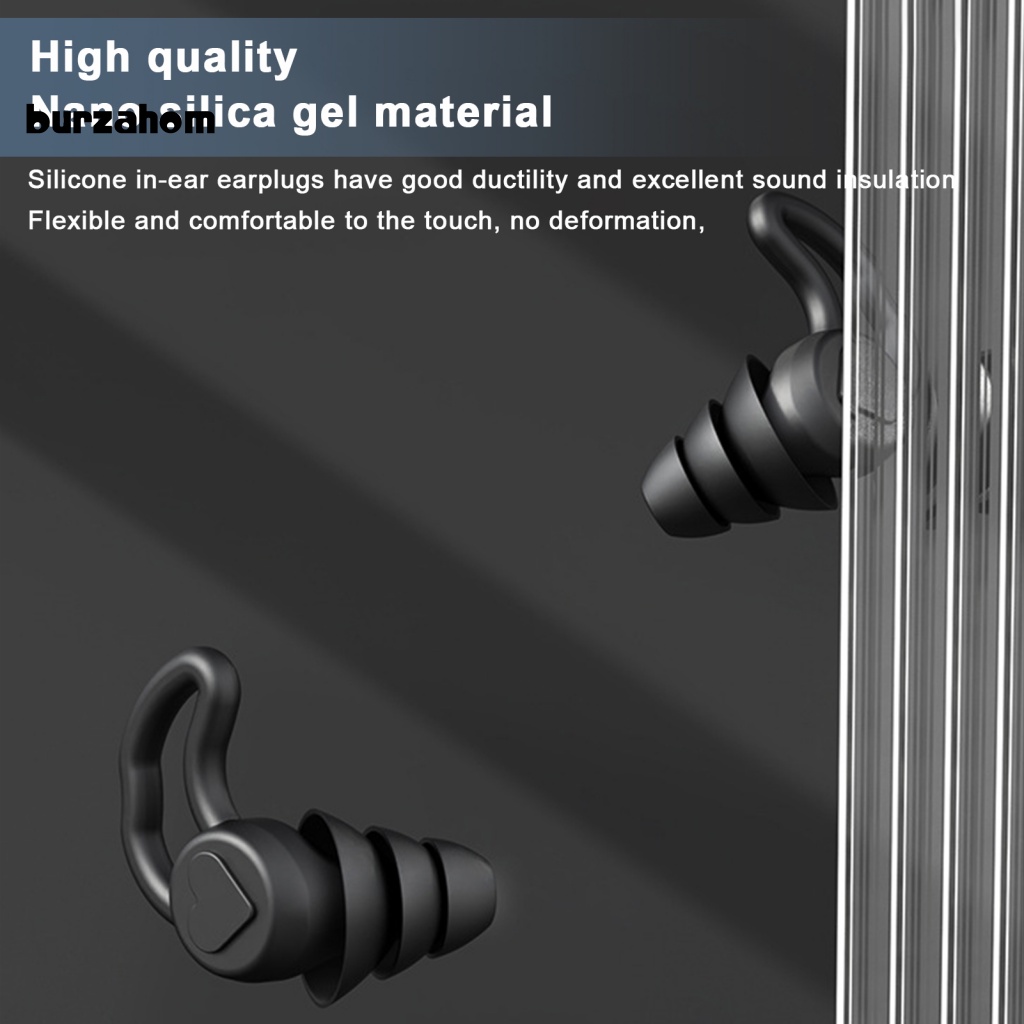 Nút Bịt Tai 3 Lớp Cách Âm Chống Nước Chống Ngáy Khi Ngủ Tại Nhà