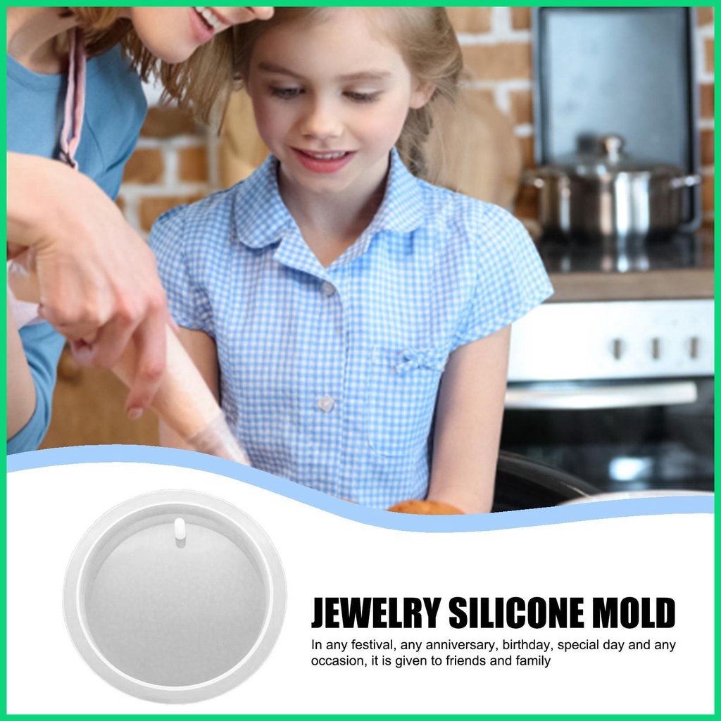 Khuôn Silicone Làm Trang Sức Epoxy Có Lỗ Treo DIY