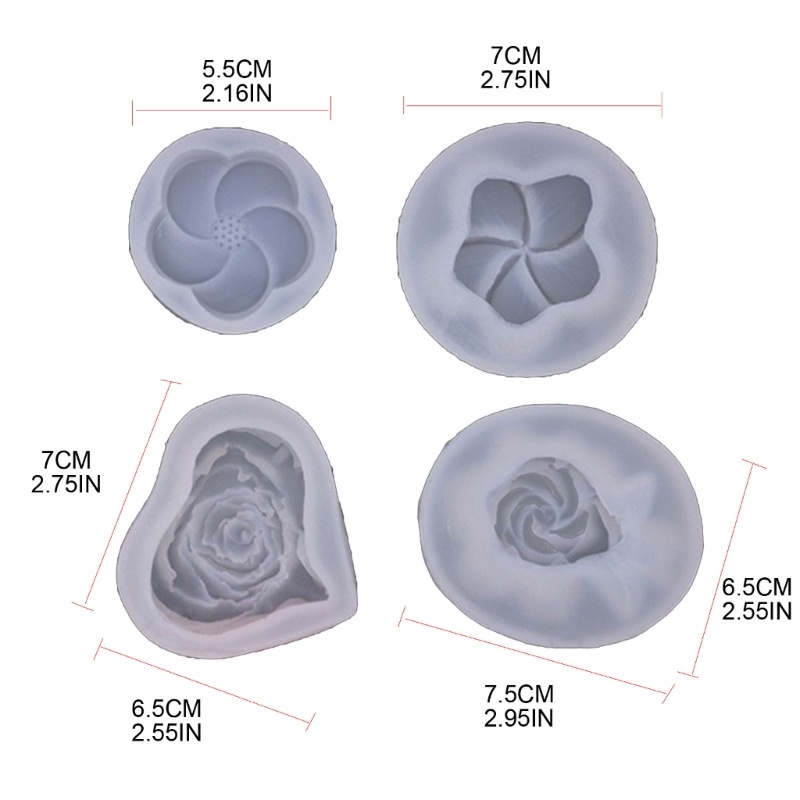 Khuôn Silicone Tạo Hình Làm Bánh Kẹo Hình Bông Hoa