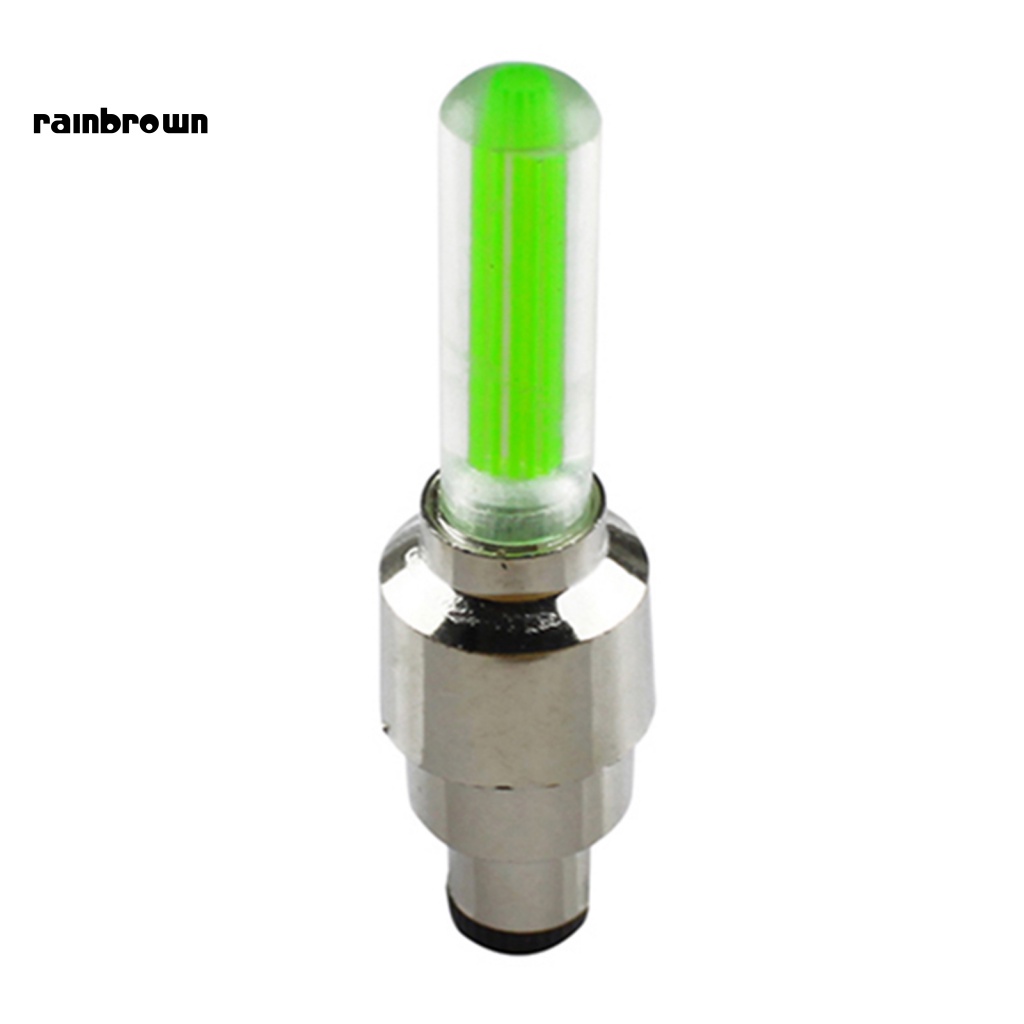 &lt; Rainbrown &gt; Nắp Van Xe Đạp Bằng Nhựa Đa Năng Có Đèn Chất Lượng Cao