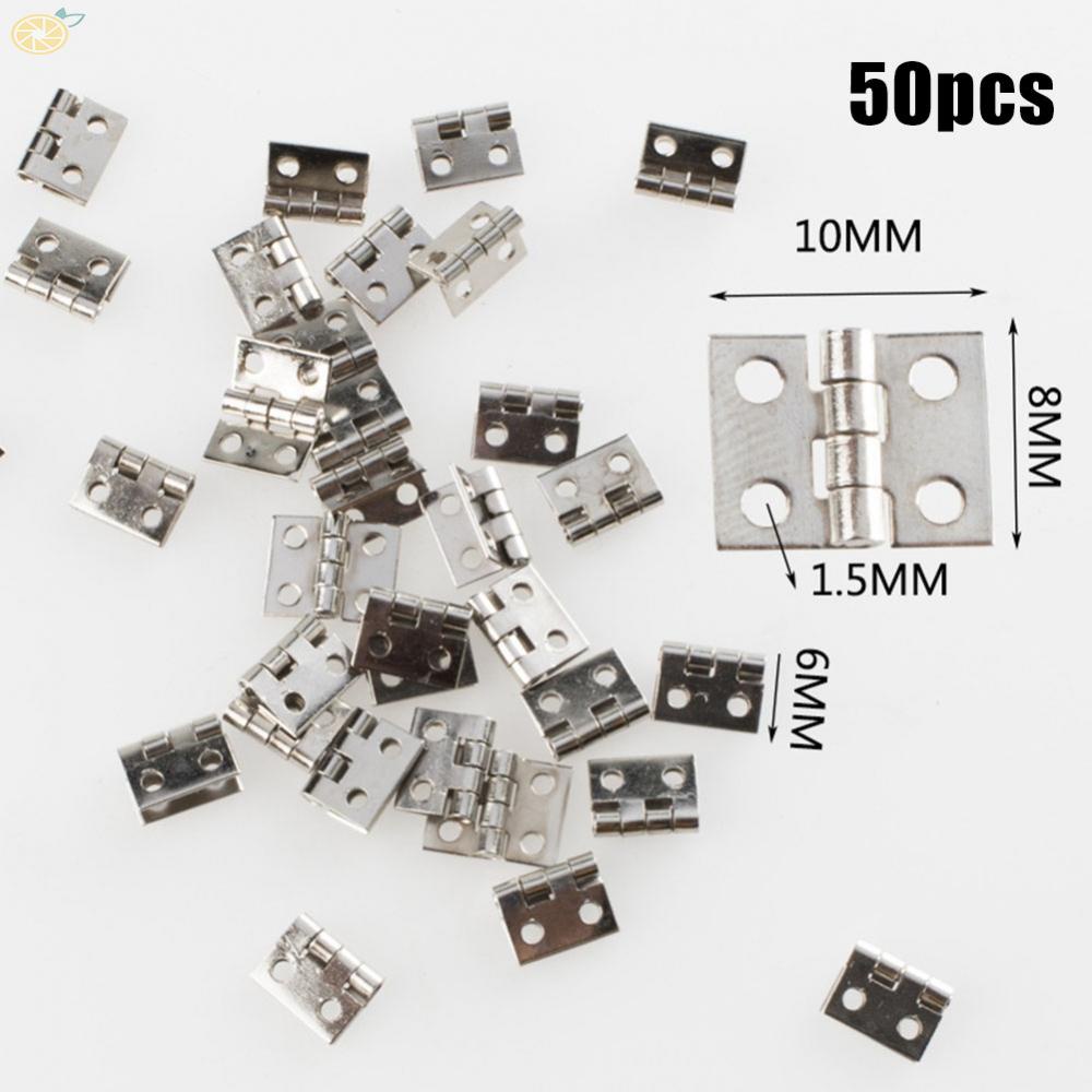 【VARSTR】Hinges For Wine Box Parts Vintage With Screws 50pcs 8*10mm Accessories