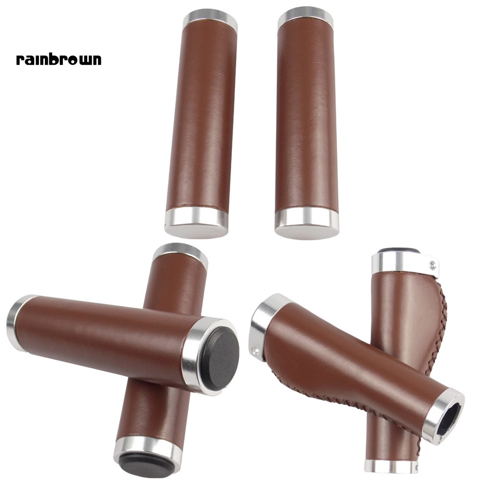 1 Cặp Vỏ Bọc Tay Lái Xe Đạp Leo Núi Giả Da Kiểu Vintage