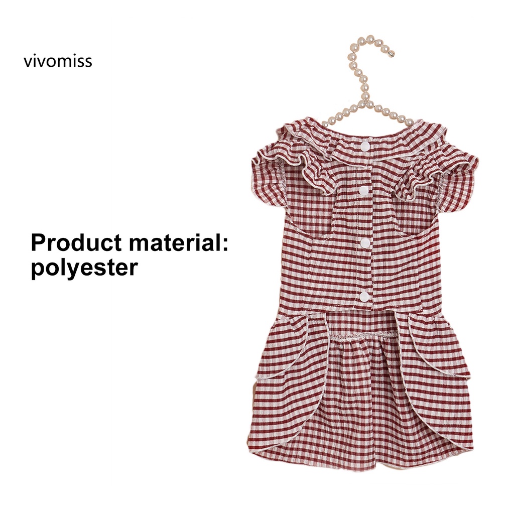 Đầm Hóa Trang Công Chúa Viền Bèo Họa Tiết Kẻ Sọc Xinh Xắn Cho Thú Cưng