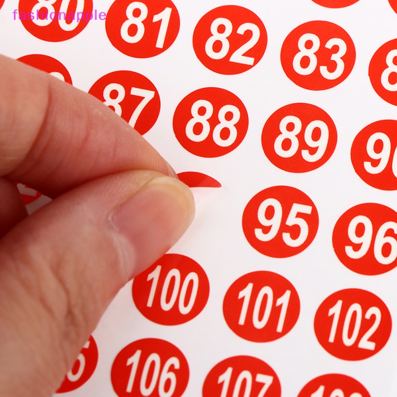 Set 3 Tờ Nhãn Dán Đánh Dấu Số 1-180 Màu Sắc Dành Cho Móng Tay