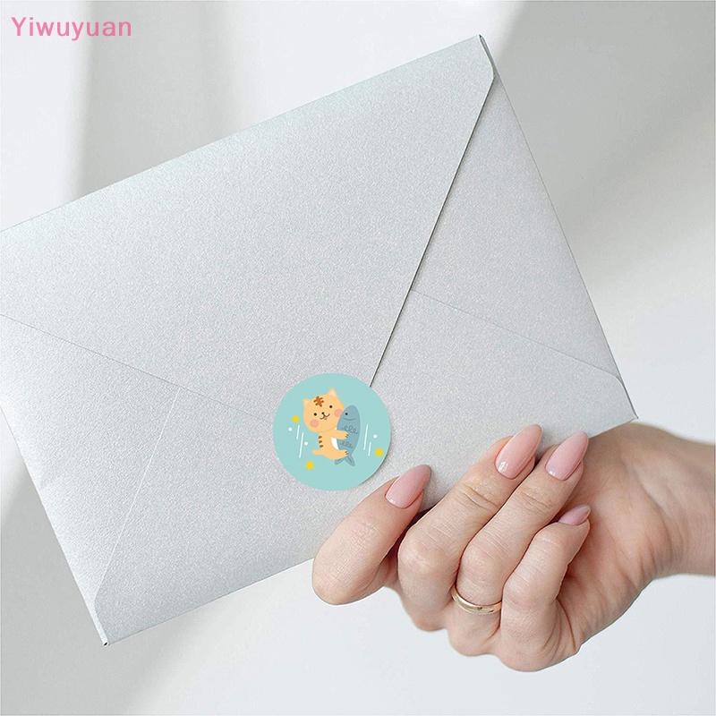 500 Miếng Dán Tự Dính Hình Mèo Dễ Thương Mới