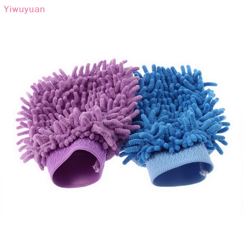 Găng Tay Rửa Xe 2 Trong 1 Bằng Sợi Microfiber Mềm Mại Không Trầy Xước