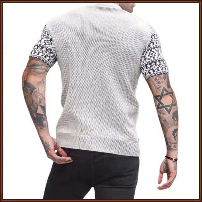 Áo Thun Tay Ngắn Cổ Tròn Màu Sắc Thời Trang Xuân Hè Cho Nam Giới