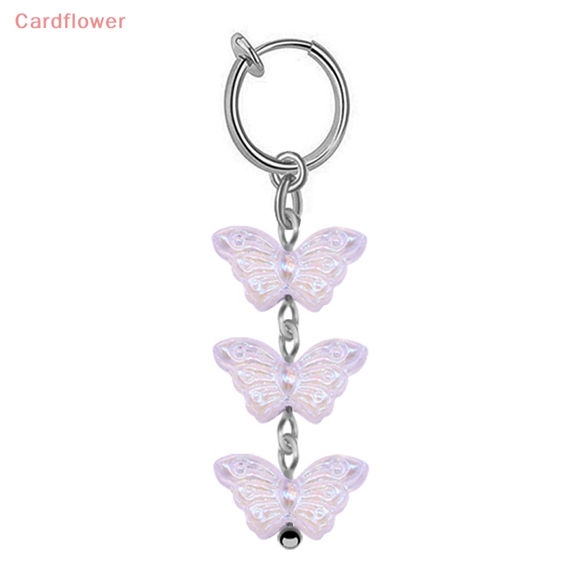 < Cardflower > Khuyên Rốn Hình Bướm Tua Rua Đính Đá Trang Sức Toàn Thân Thời Thượng Cho Nữ