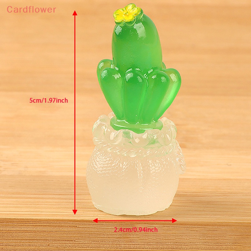 Đồ trang trí Cây Xương Rồng Mini Dạ Quang Dễ Thương Dùng Trang Trí Tiểu Cảnh / Nhà Búp Bê