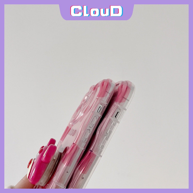 Ốp Điện Thoại Mềm Viền Cong In Hình Gấu 3D Dễ Thương Cho IPhone 11 13 14 12 Pro Max 7 8 6s 6 Plus X XR XS Max SE 2020