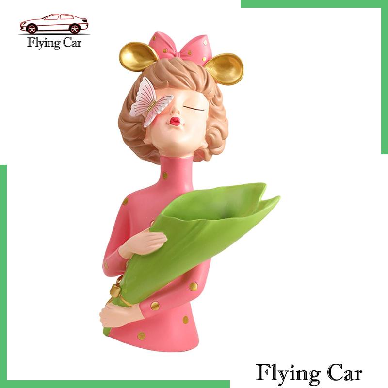 Mô Hình Tượng Cô Gái Trang Trí Để Bàn / Kệ Sách Lzdjfmy2