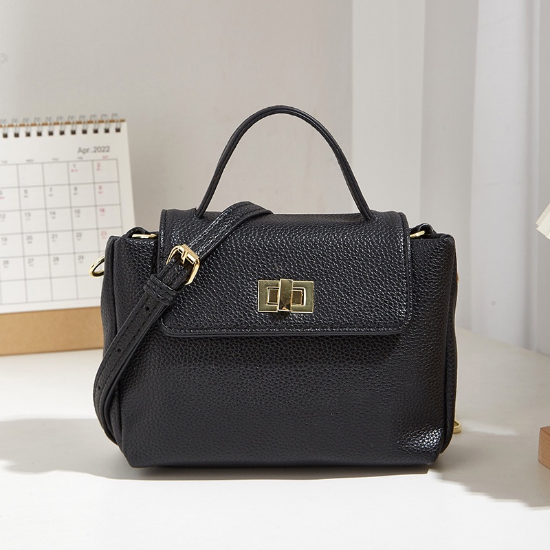 Túi Đeo Chéo Hình Vuông Nhỏ Màu Trơn Cài Khóa Chất Lượng Cao Phong Cách Cổ Điển Thời Trang Cho Nữ