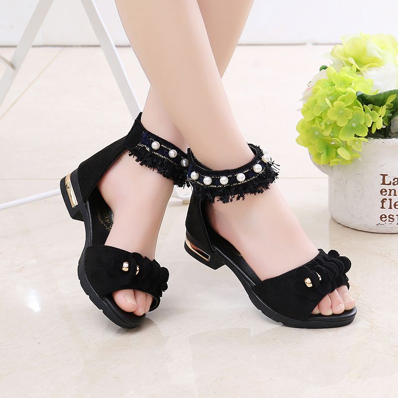Giày Sandal Hở Ngón Mùa Hè 2023 Kích Thước Vừa Và Lớn Phong Cách Bohemian Hàn Quốc Cho Bé Gái JBH3