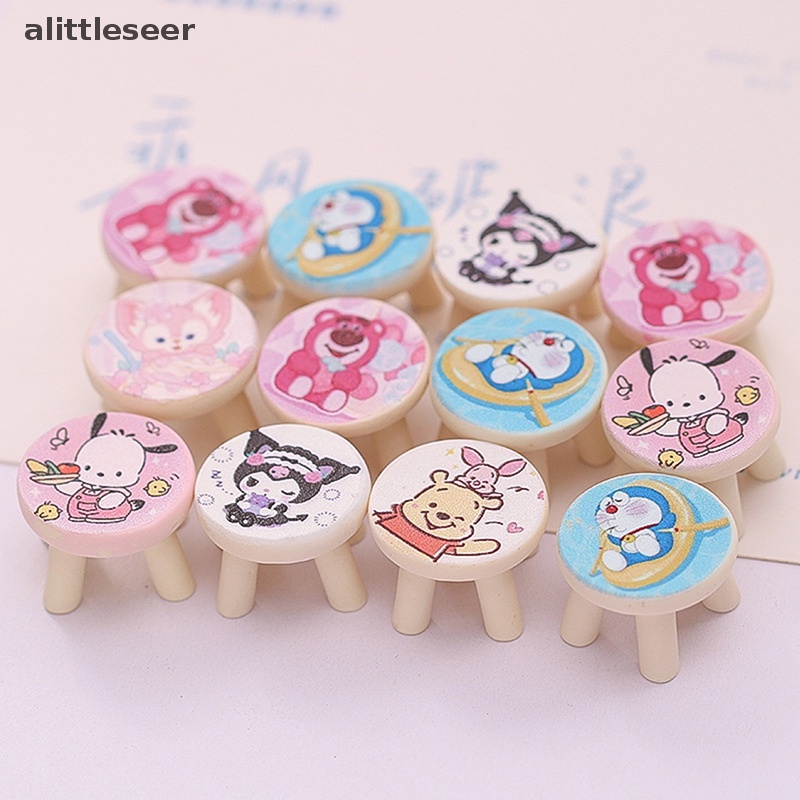 Set 5 Ghế Đẩu Tròn Mini Dễ Thương Trang Trí Nhà Búp Bê / Tiểu Cảnh / Sân Vườn
