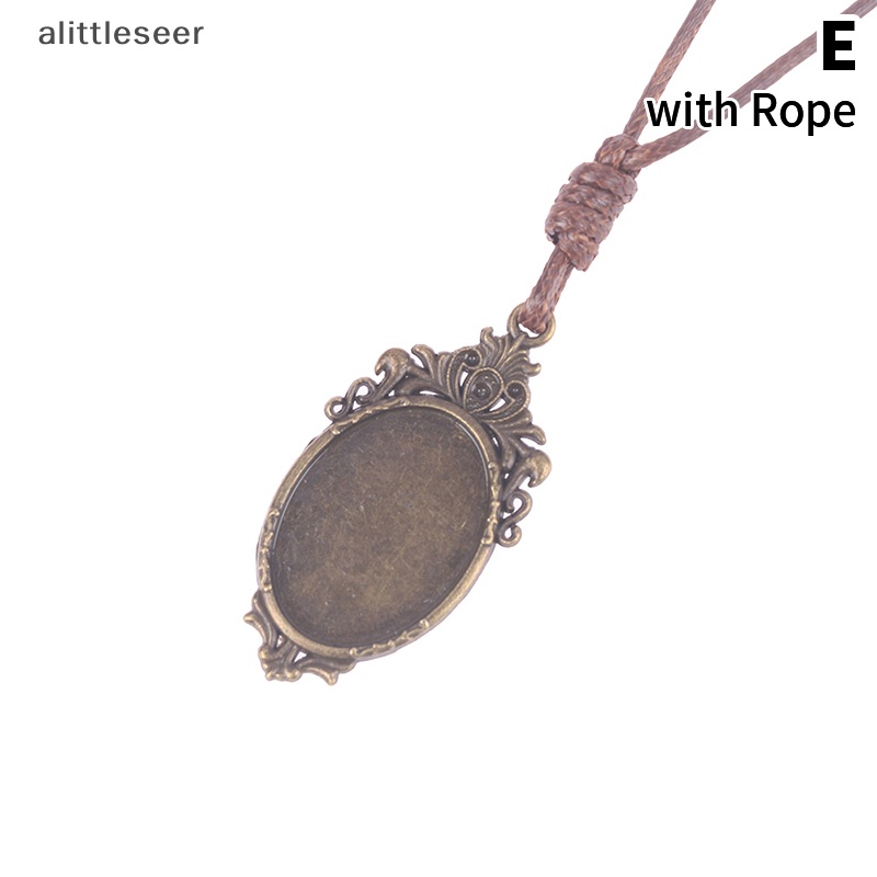 Đế Hình Oval Rỗng 18 * 25mm Kèm Dây Treo Trang Sức DIY