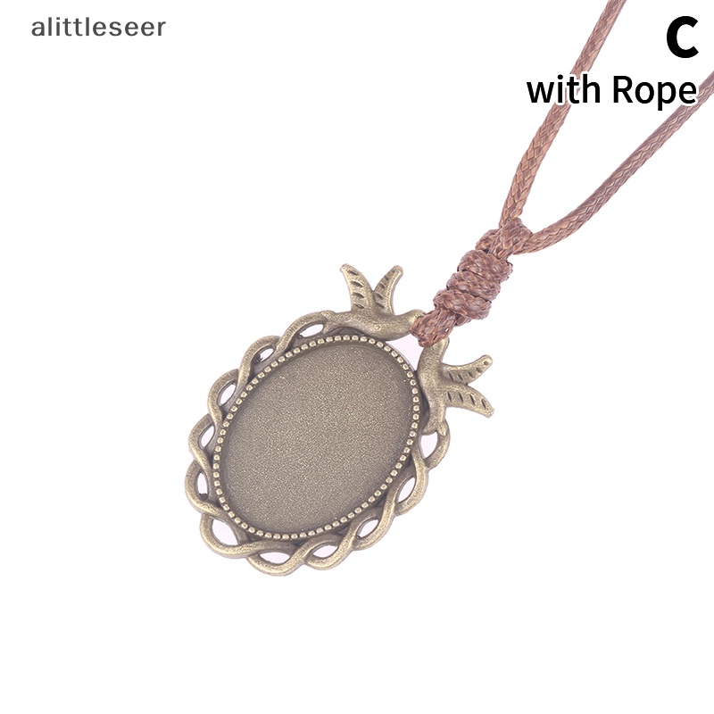 Đế Hình Oval Rỗng 18 * 25mm Kèm Dây Treo Trang Sức DIY