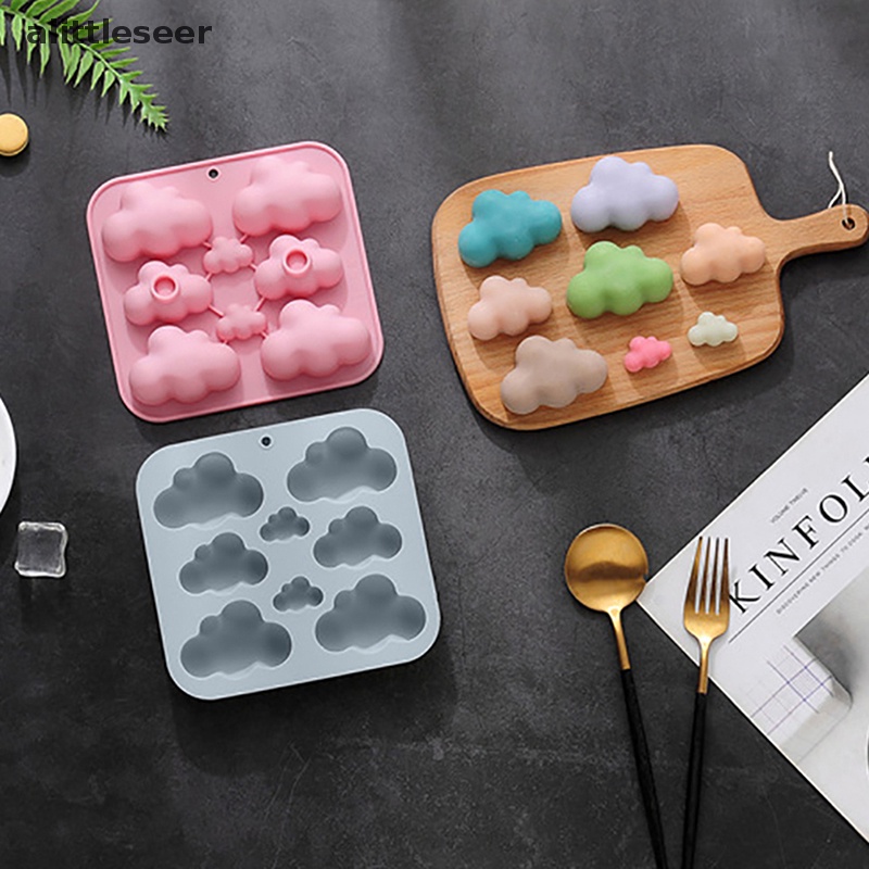 1 Khuôn Silicon Làm Thạch Cao Hình Đám Mây Hoạt Hình 8 Ngăn DIY