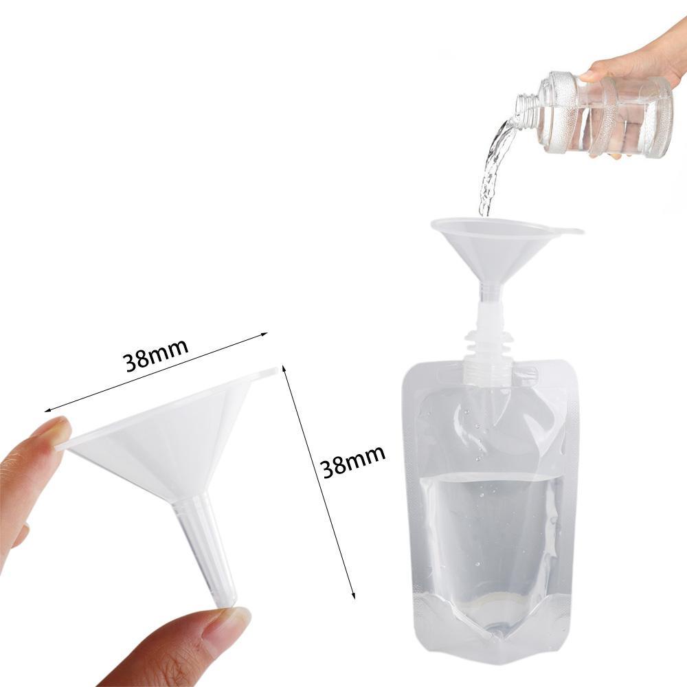 1 Túi Đựng Nước Ép Bằng Nhựa Trong Suốt Chống Rò Rỉ Có Thể Đổ Đầy Tiện Lợi