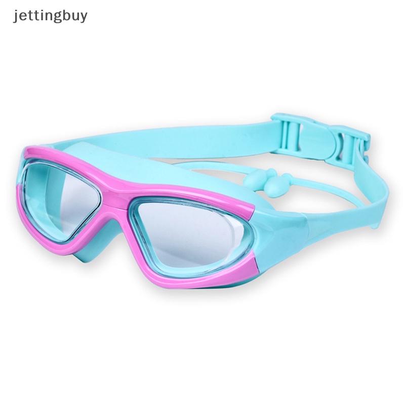 Kính Bơi Chống Tia UV Chống Sương Mù Tầm Nhìn Rộng 3-14Y Kèm Bịt Tai Tiện Dụng Cho Bé
