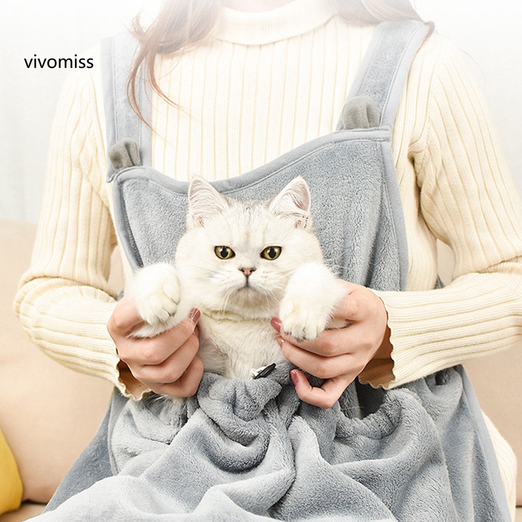 Tạp Dề Phối Lông Chống Thoát Hiểm Có Thể Thu Gọn Cho Thú Cưng