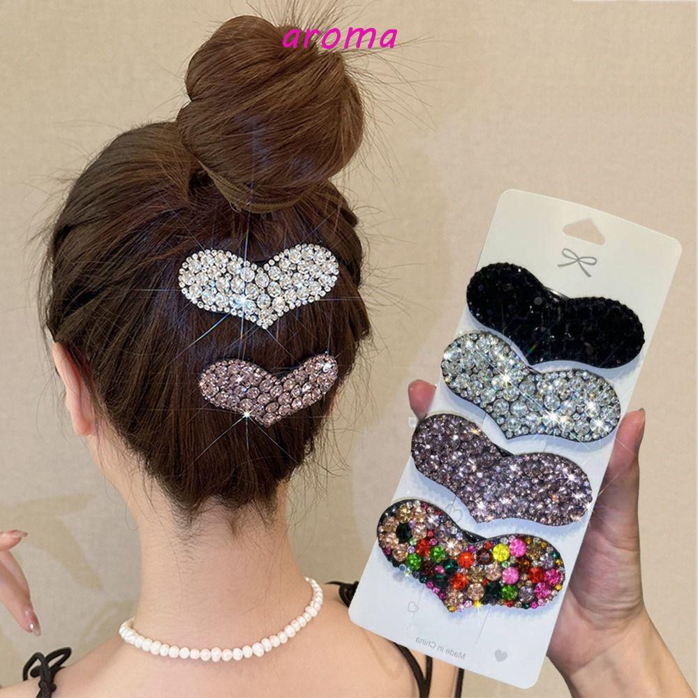 Kẹp Tóc Họa Tiết Hình Học Ngọt Ngào Dễ Thương Cho Nữ|Kẹp Tóc Hợp Kim Hình Trái Tim Xinh Xắn Cho Bé Gái