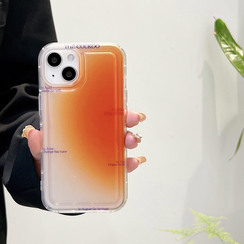 Ốp Điện Thoại TPU Đệm Khí In Chữ Màu Gradient Cho IPhone 11 14 Pro Max 13 Pro Max 12 X XS XR 7 8 Plus 6 Plus
