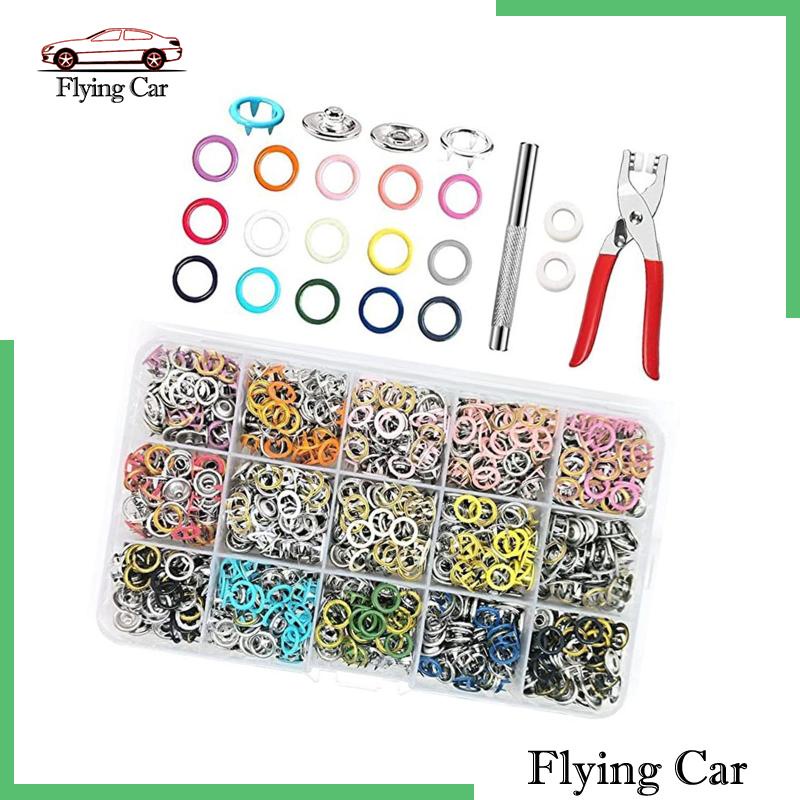 Set 300 Nút Khóa Cố Định Kèm Hộp Đựng Cho Áo Khoác / Đồ May Vá