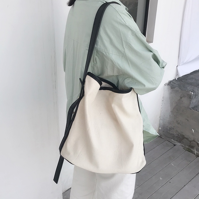 Túi Xách canvas Sức Chứa Lớn Phong Cách Hàn Quốc Đơn Giản Và Mới Cho Mẹ Và Bé