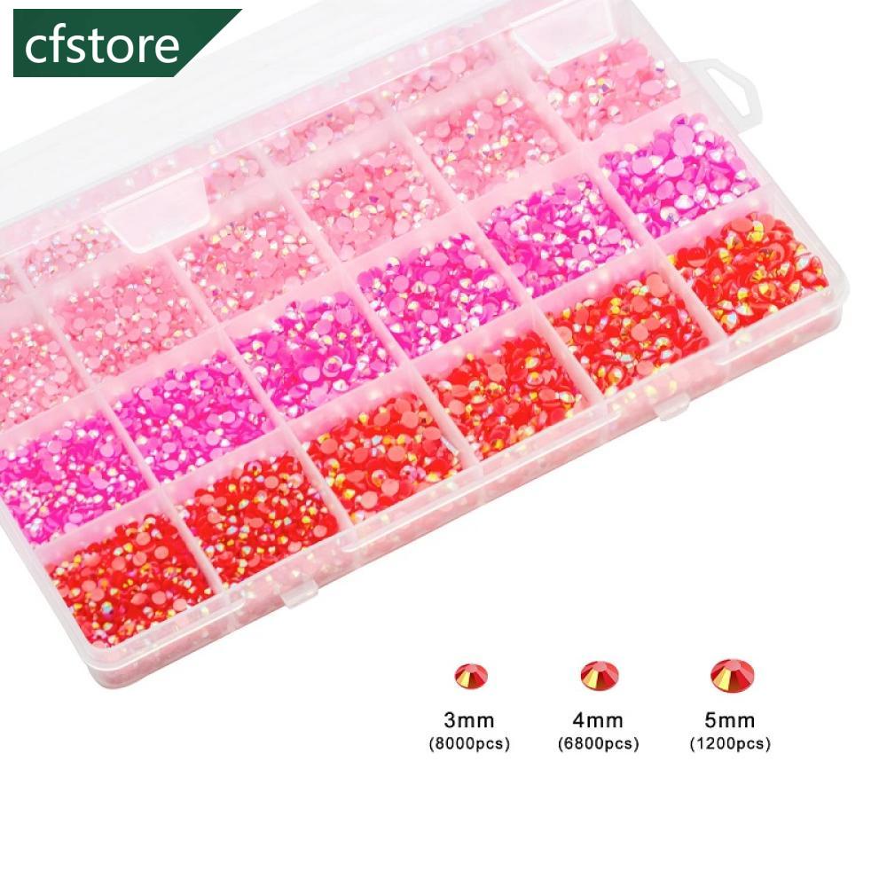 Đá Quý Pha Lê Hồng Nhiều Màu Sắc Kích Thước 3 / 4 / 5mm G1Z8 Dùng Trang Trí Thủ Công DIY