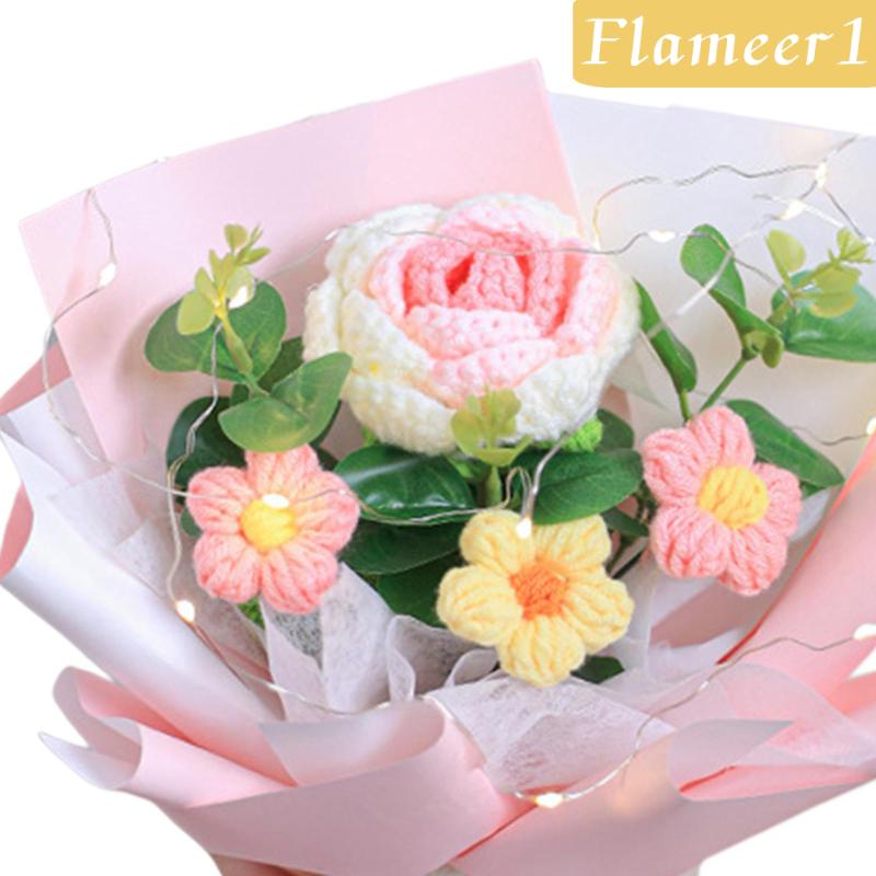 [Flameameer1] Bó Hoa Móc Bằng Vải Dệt Kim Cho Lễ Hội Và Bạn Bè Của Mẹ