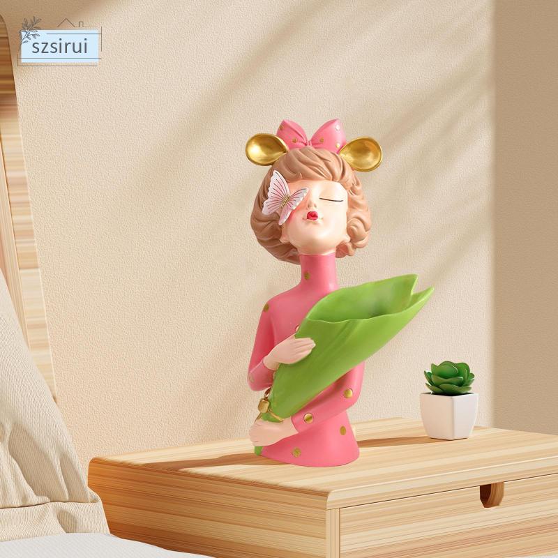 Mô Hình Tượng Cô Gái Trang Trí Để Bàn / Kệ Sách
