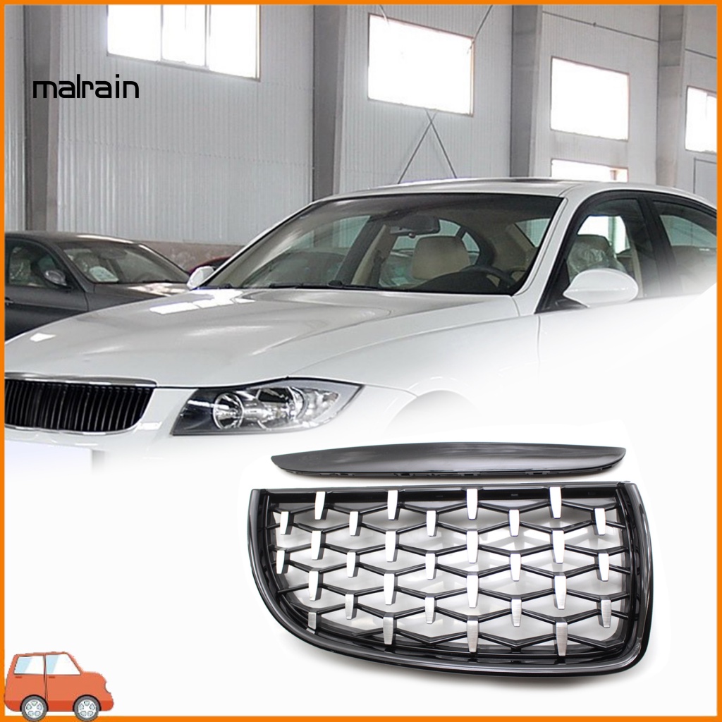 Bộ 2 Lưới Tản Nhiệt Đính Kim Cương Phía Trước Thiết Kế Nhỏ Gọn Tiện Dụng 51137120007 51137117241 51137117242 Ốp Bảo Vệ Chìa Khóa Xe Hơi BMW 3 Series E90 06-08