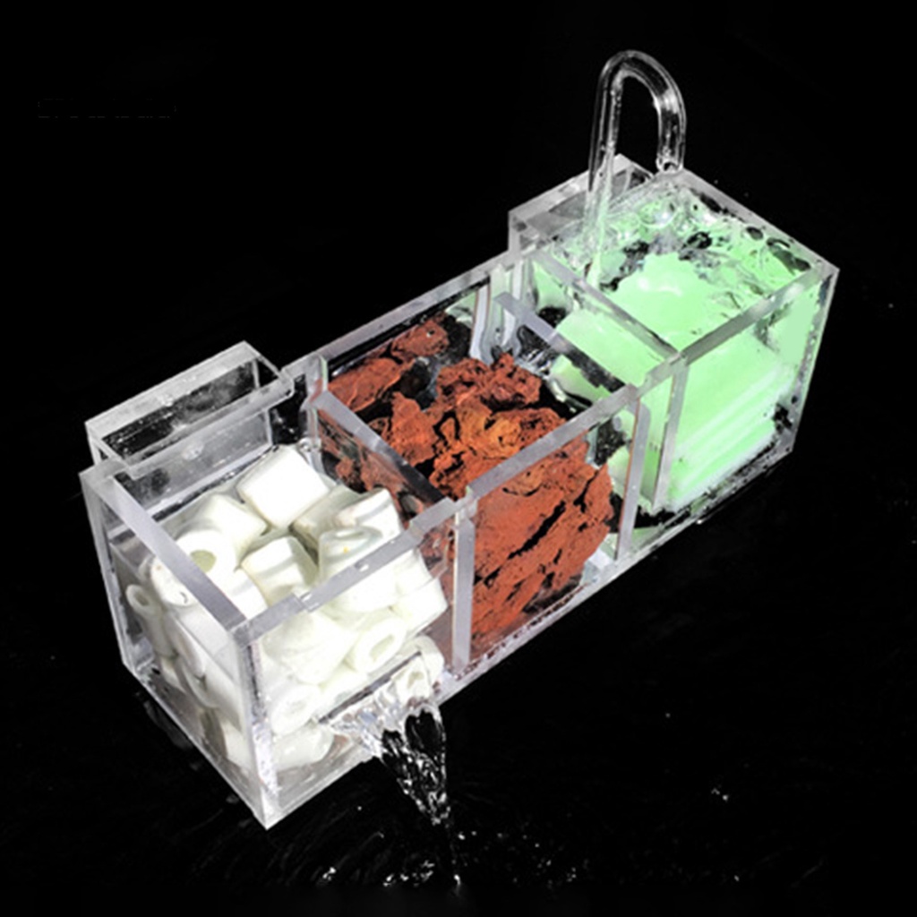 Bộ Lọc Nước Bể Cá 3 Trong 1 Bằng Acrylic Trong Suốt Có Thể Lọc Nước Khô Và Ướt