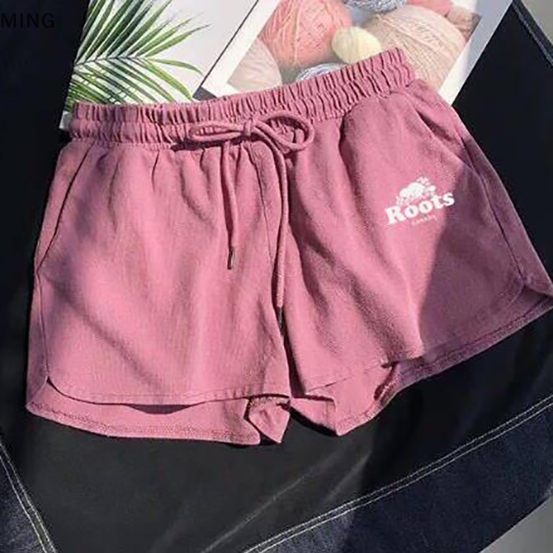 Quần Short Thể Thao Lưng Cao Ống Rộng In Họa Tiết Thời Trang Mùa Hè Mới Cho Nữ