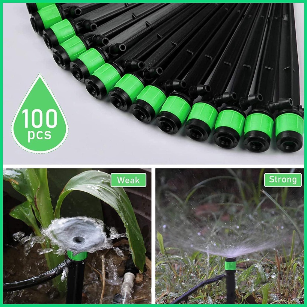 Bộ 50 Đầu Phun Nước 360 Độ Cho Hệ Thống Tưới Vườn 1 / 4in jiwvn