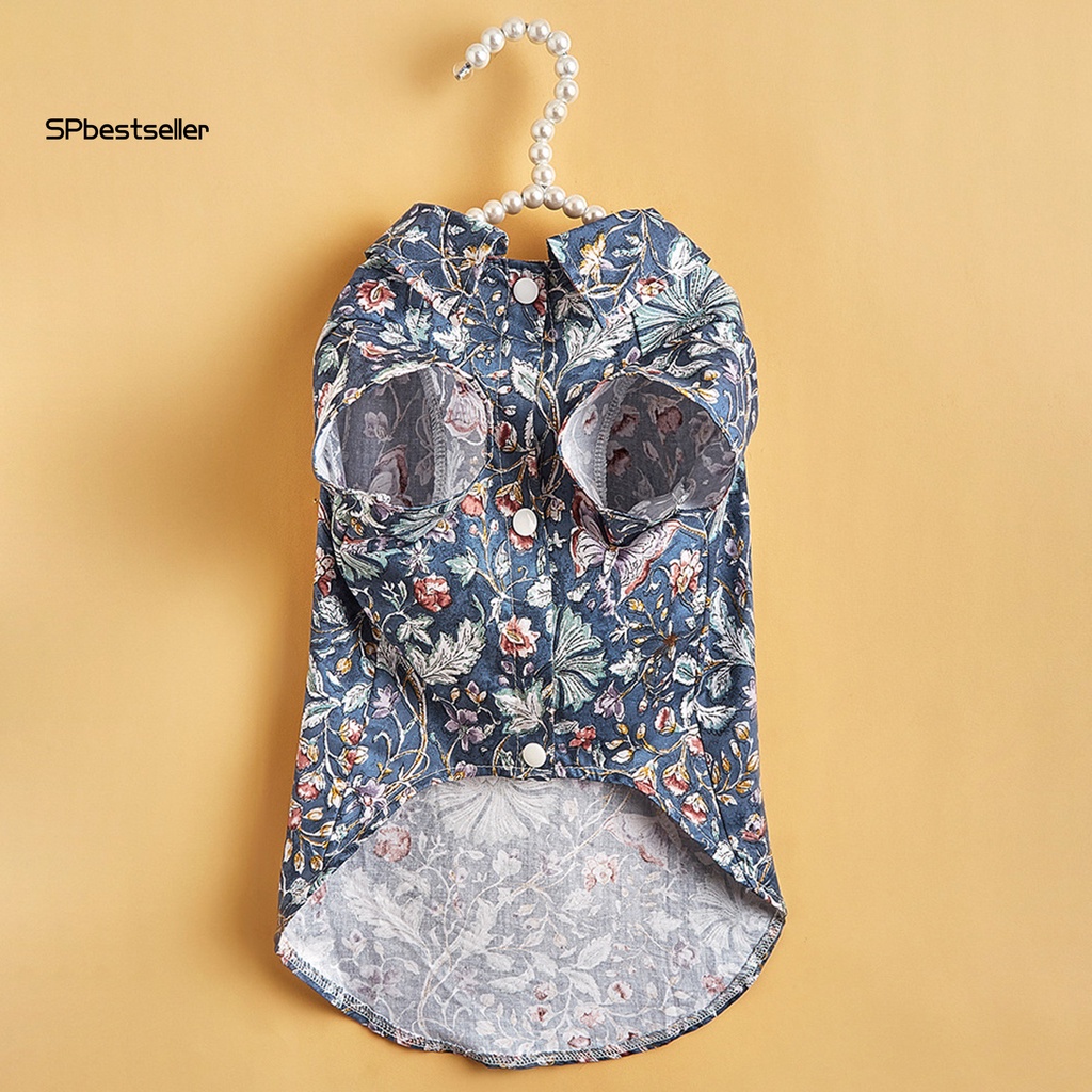 Áo 2 Lớp Bằng Polyester Chống Phai Màu In Họa Tiết Thổ Cẩm Cổ Điển Thời Trang Mùa Hè Cho Thú Cưng