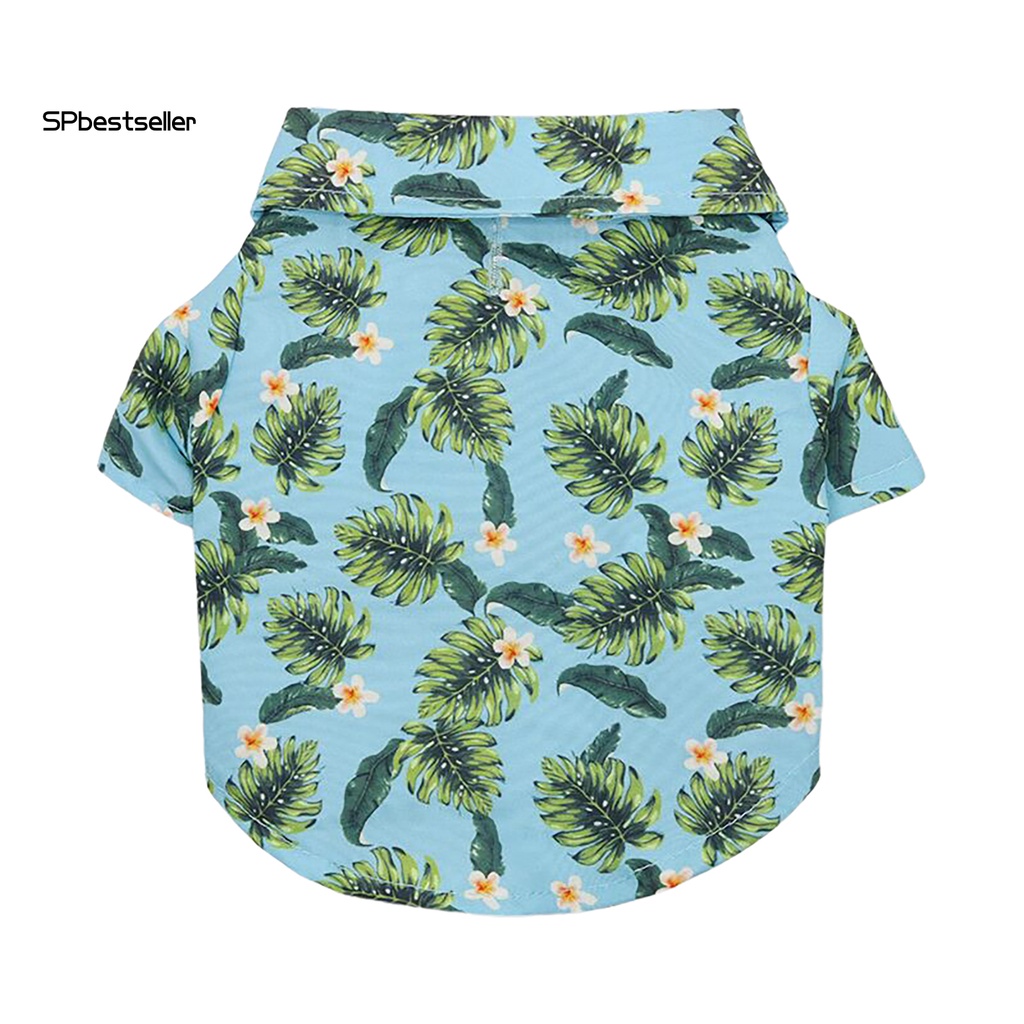 Spbestsellwr Áo Thun Polyester Cổ Bẻ Không Dị Ứng In Họa Tiết Tinh Tế Dễ Giặt Máy Phong Cách Hawaii Cho Thú Cưng