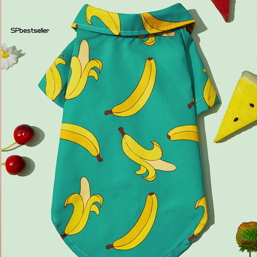 Áo Sơ Mi Tay Ngắn Họa Tiết Hoa Thời Trang Mùa Hè Xinh Xắn Cho Thú Cưng